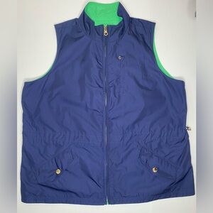 Lauren Ralph Lauren Reversible Green Blue Vest Sz 2X